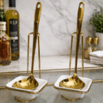 Luxury Gold Serving Ladle Set (2-Piece) _ Elegant Tableware