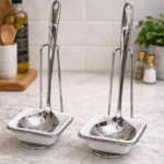 Luxury Silver Serving Ladle Set (2-Piece) _ Elegant Tableware
